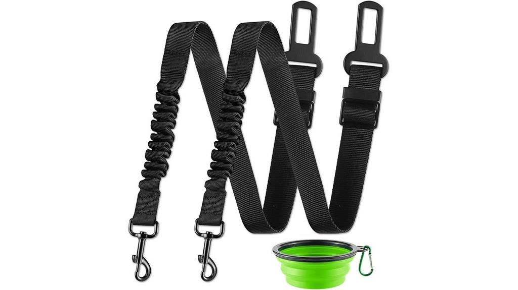 dog car seatbelt set