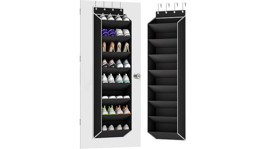 door mounted shoe storage