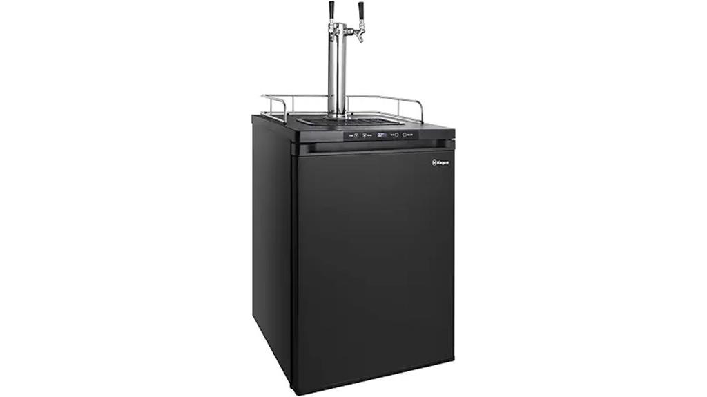 double faucet digital kegerator