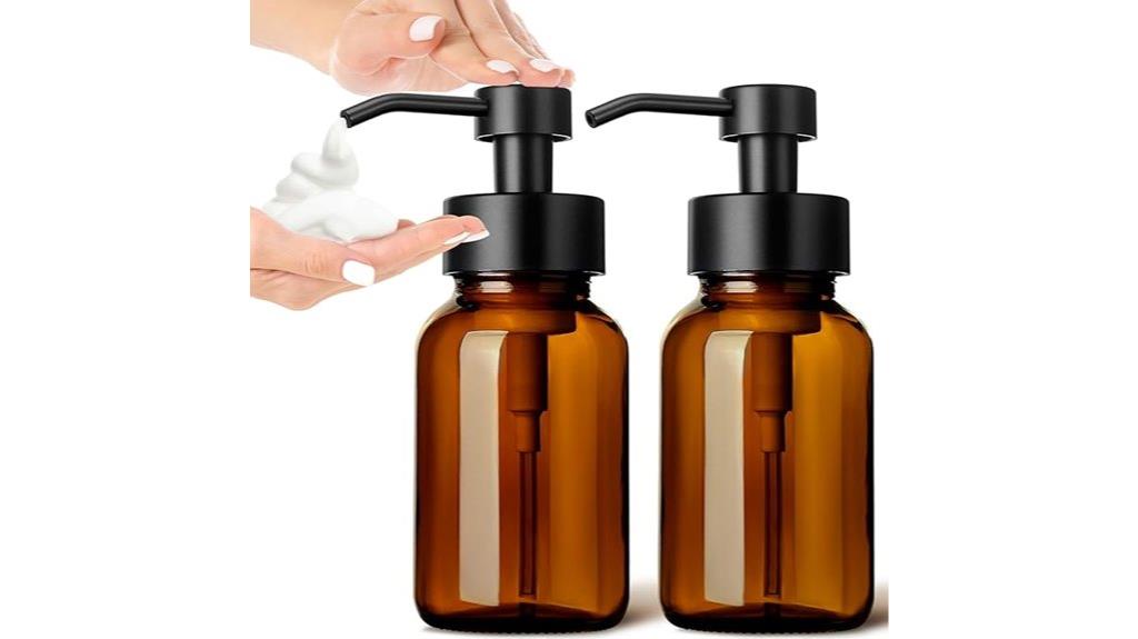 dual amber glass foam dispensers