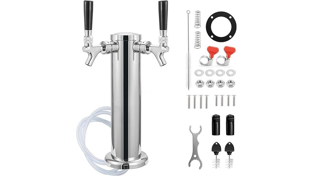 dual faucet beer tower