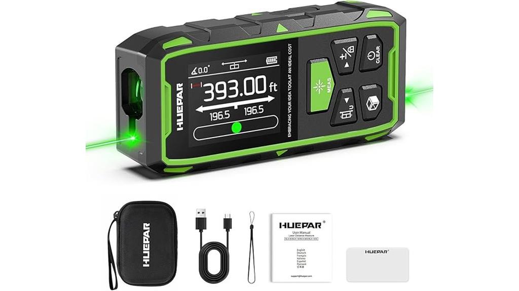 dual green laser distance meter