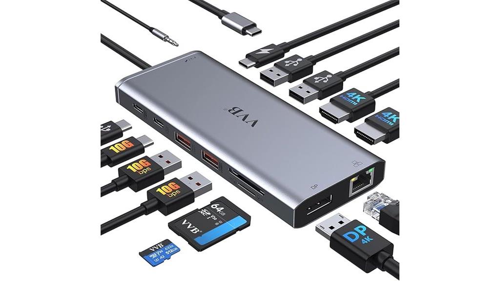 dual hdmi usb c dock
