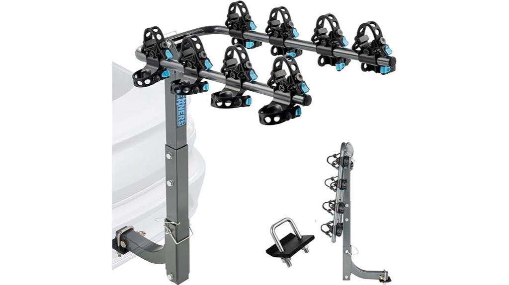 dual locking hitch rack