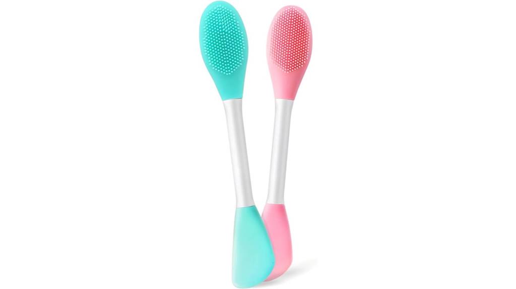 dual purpose silicone facial scrubber