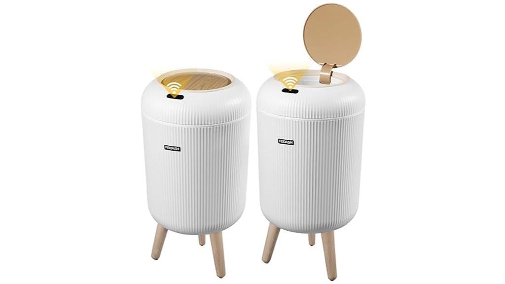 dual sensor trash cans