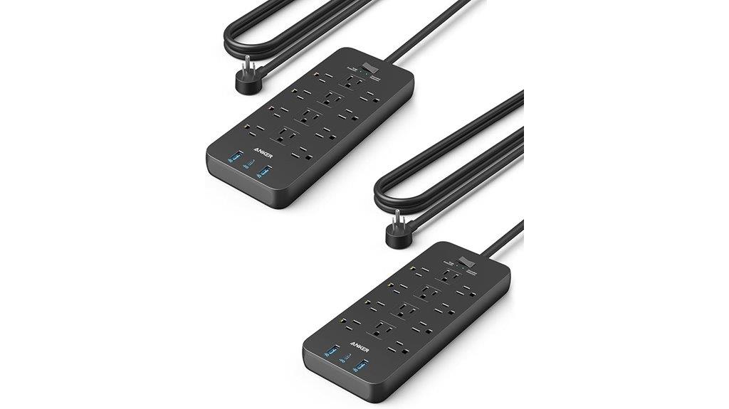 dual surge protector power strips