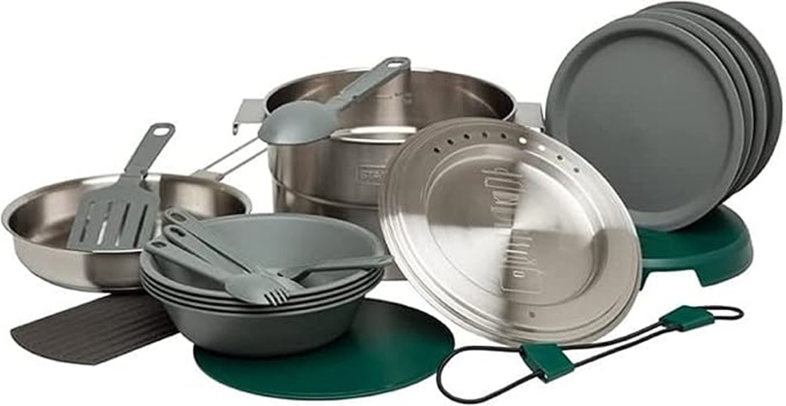 durable camping cookware set