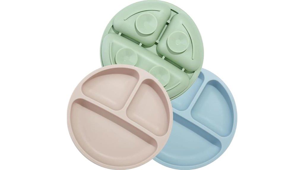 durable silicone toddler plates