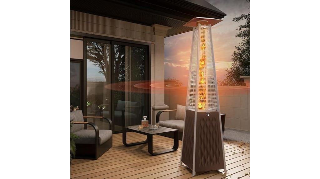 east oak pyramid patio heater