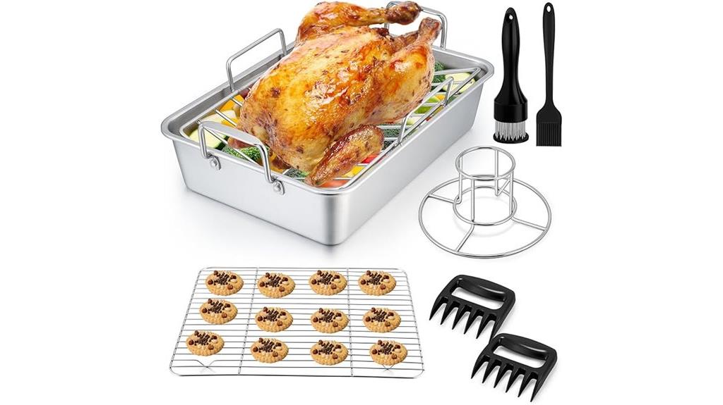 eight piece roasting pan set