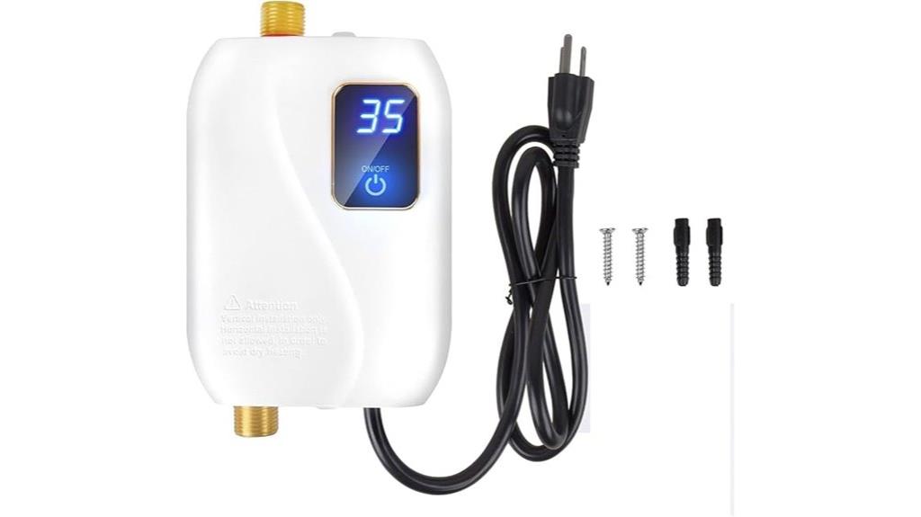 electric tankless water heater