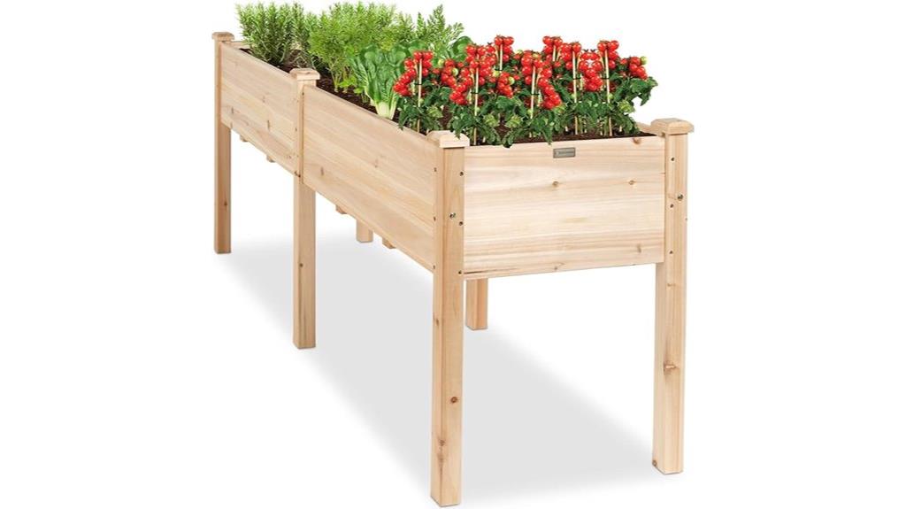 elevated garden bed divider
