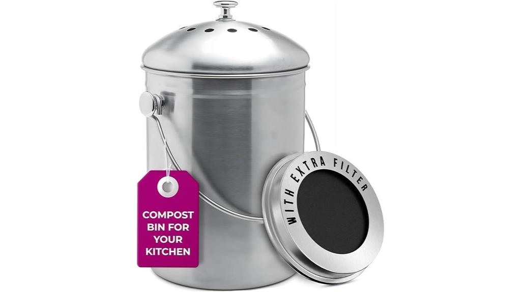 epica 1 3 gallon kitchen compost bin