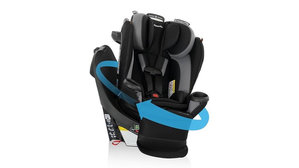 extended 360 degree rotating seat