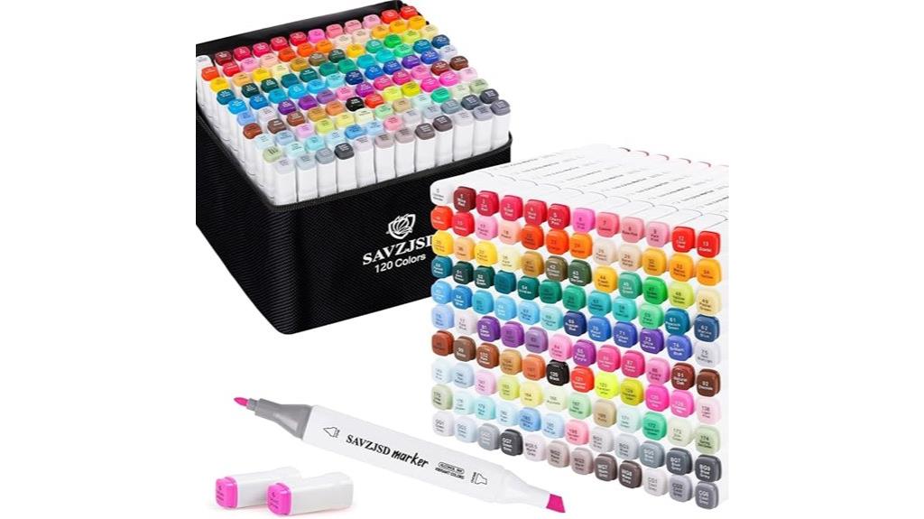 extensive 120 color marker set