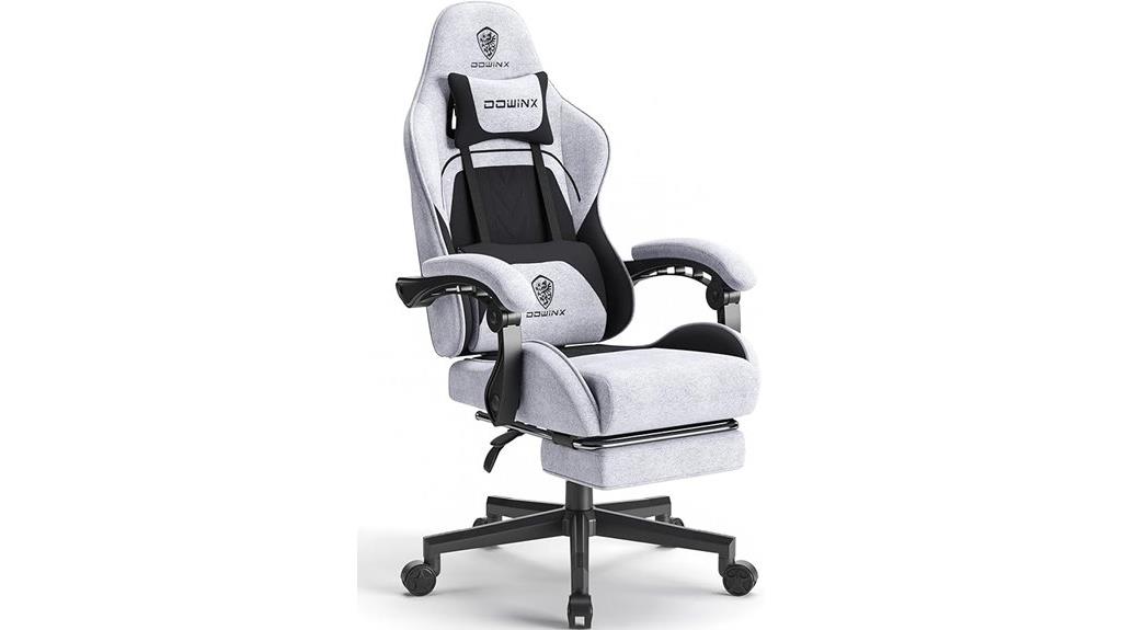 fabric gaming chair with pocket spring