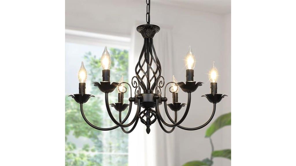 farmhouse candle chandelier