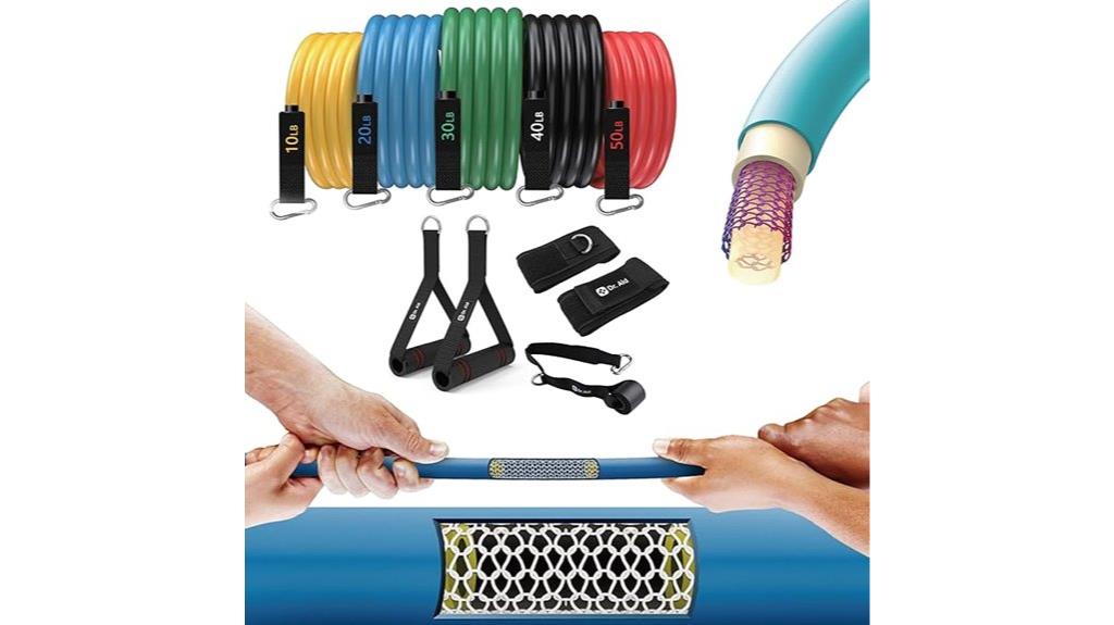 five piece resistance band set