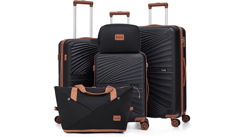 five piece tsa luggage set