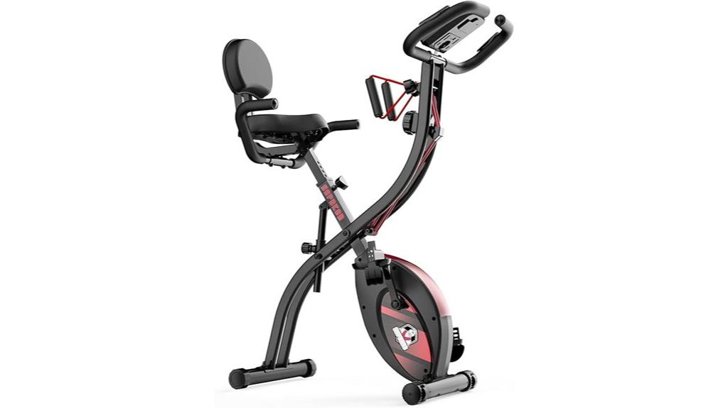 foldable exercise bike with monitor