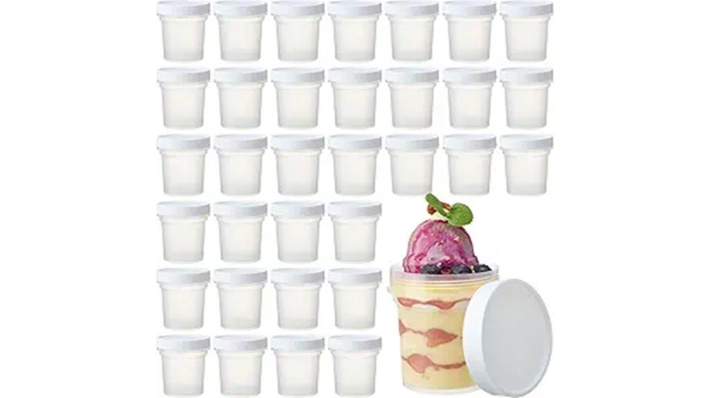 forty 10oz clear containers