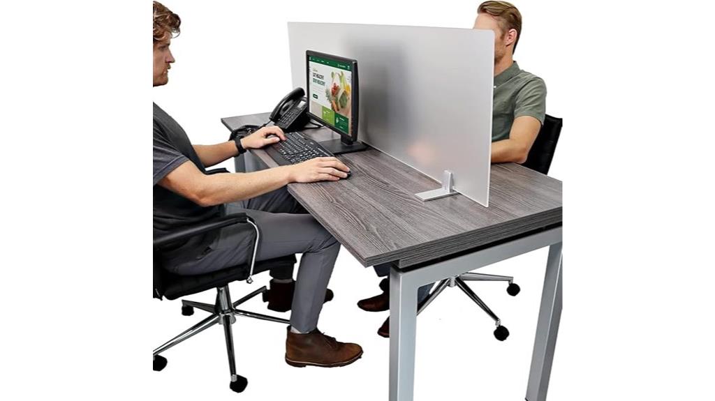 frosted acrylic desk divider