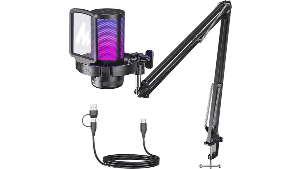 gaming microphone with arm