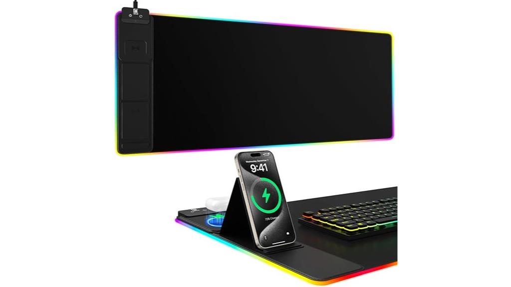 gaming mouse pad with charging