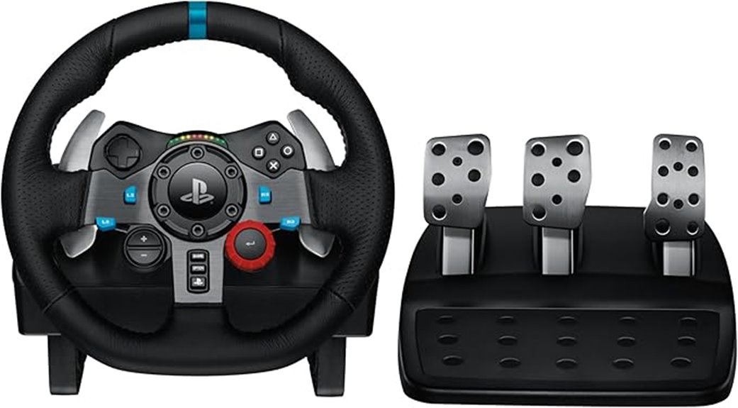 gaming wheel with pedals