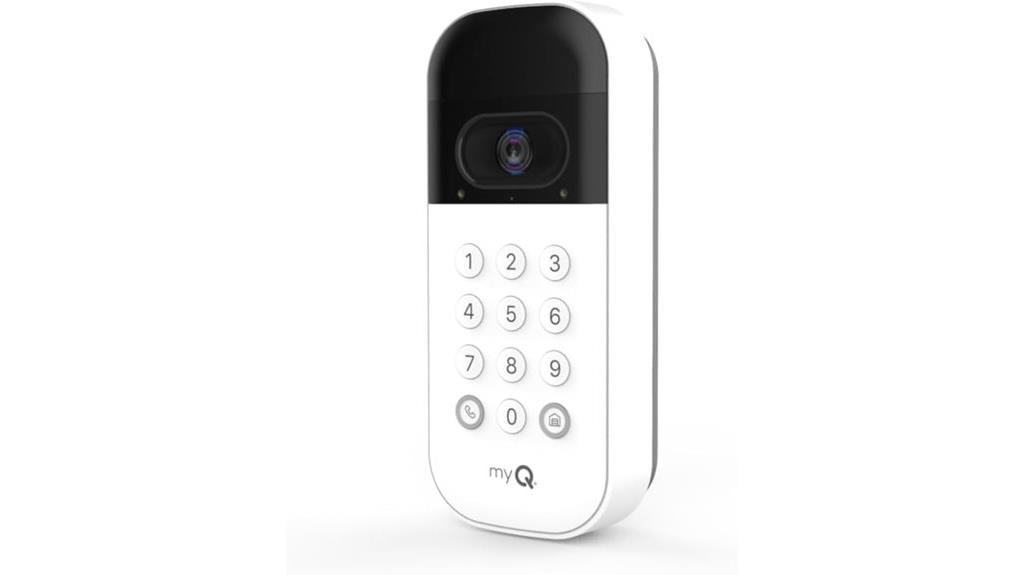 garage door camera keypad