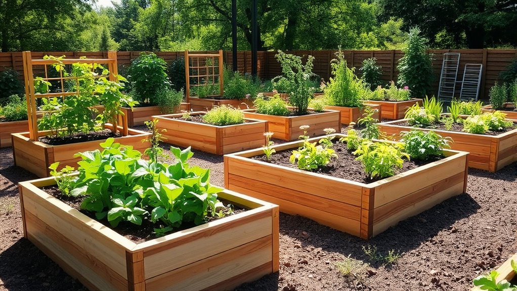 garden bed material size design