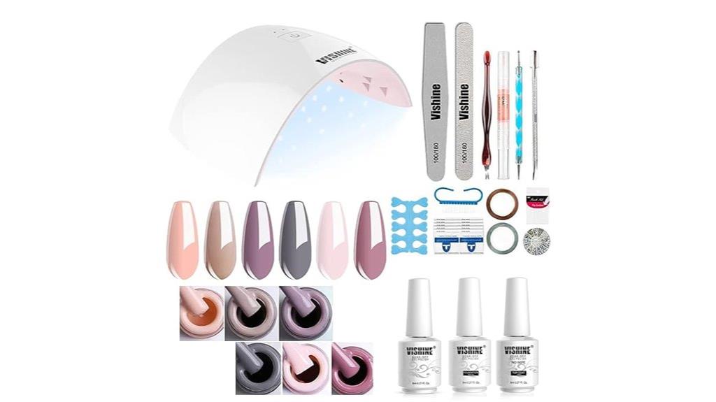 gel nail kit with lamp