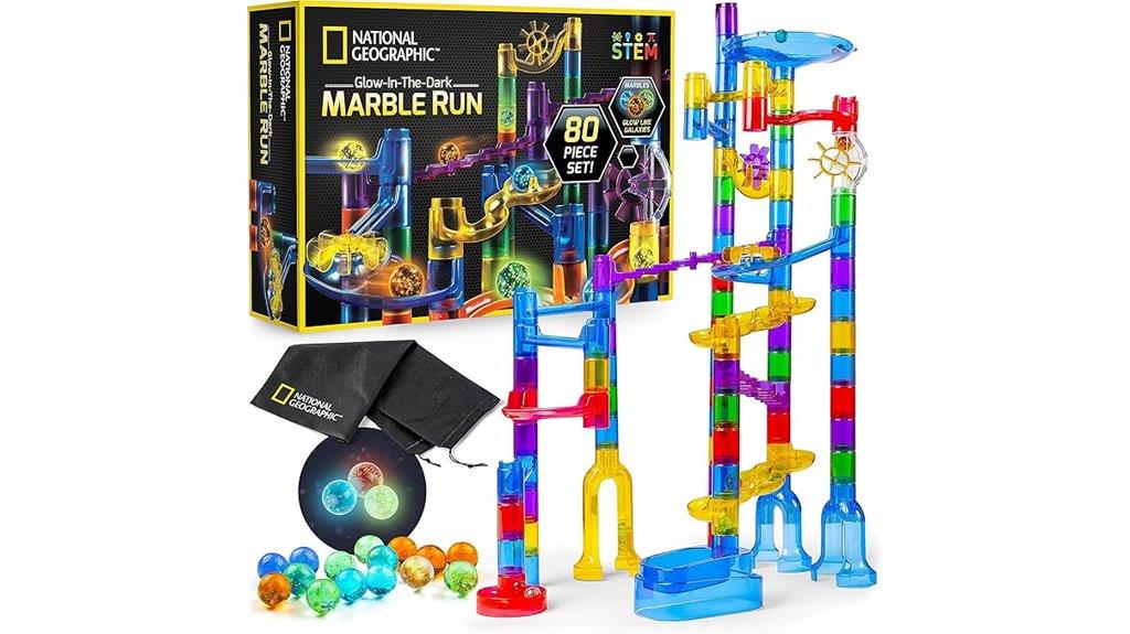 glowing marble run set