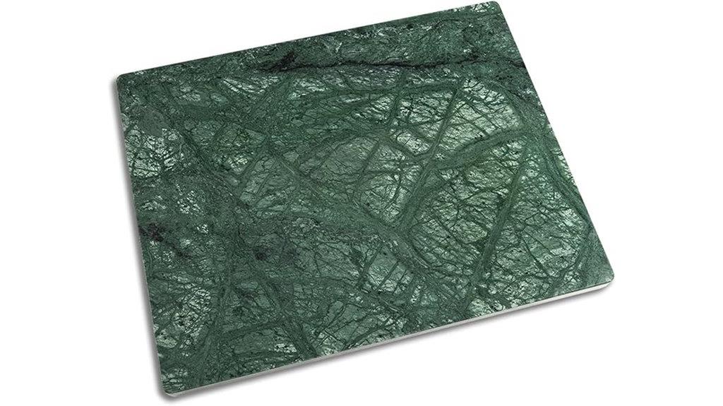green marble cutting board
