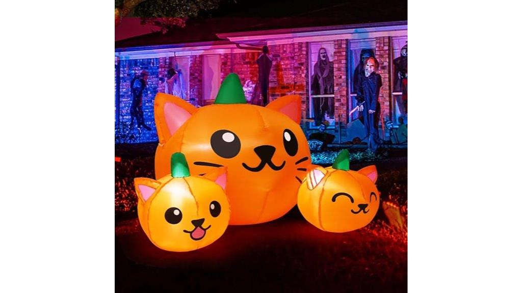 halloween inflatable cat decor