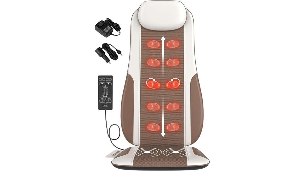 heated shiatsu back massager