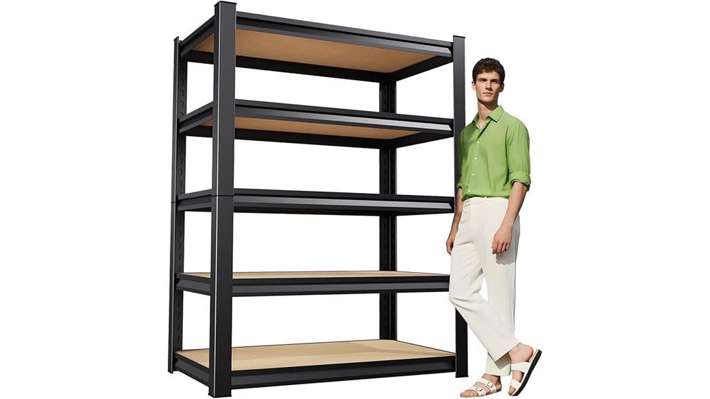 heavy duty 5 tier shelving