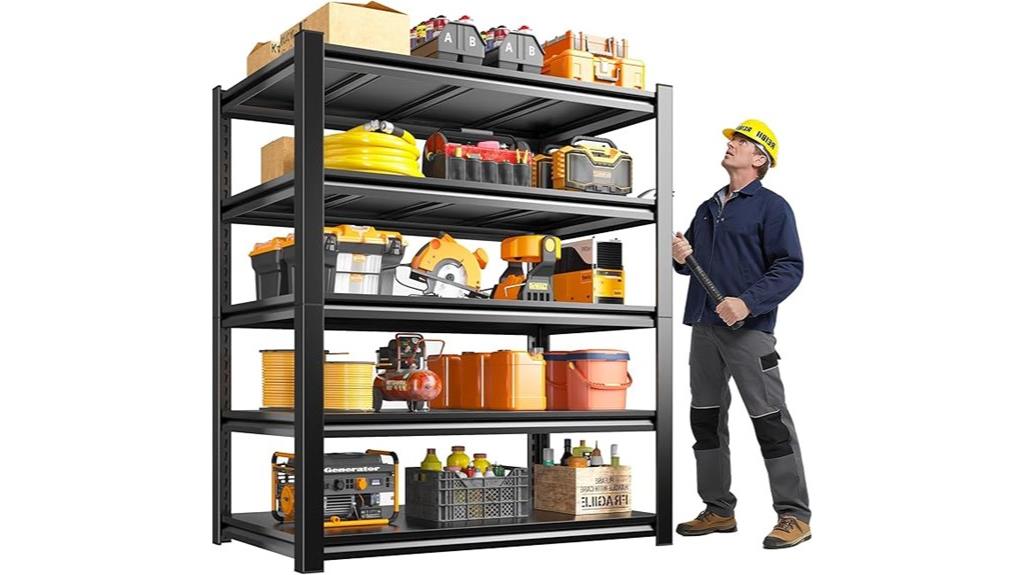 heavy duty metal garage shelving