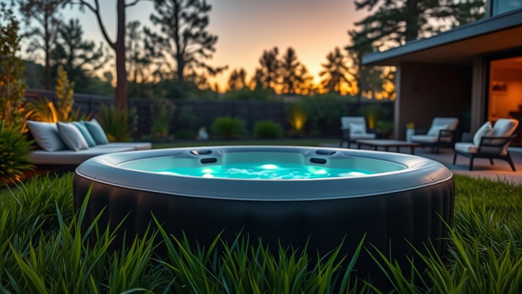 hot tub size features efficiency
