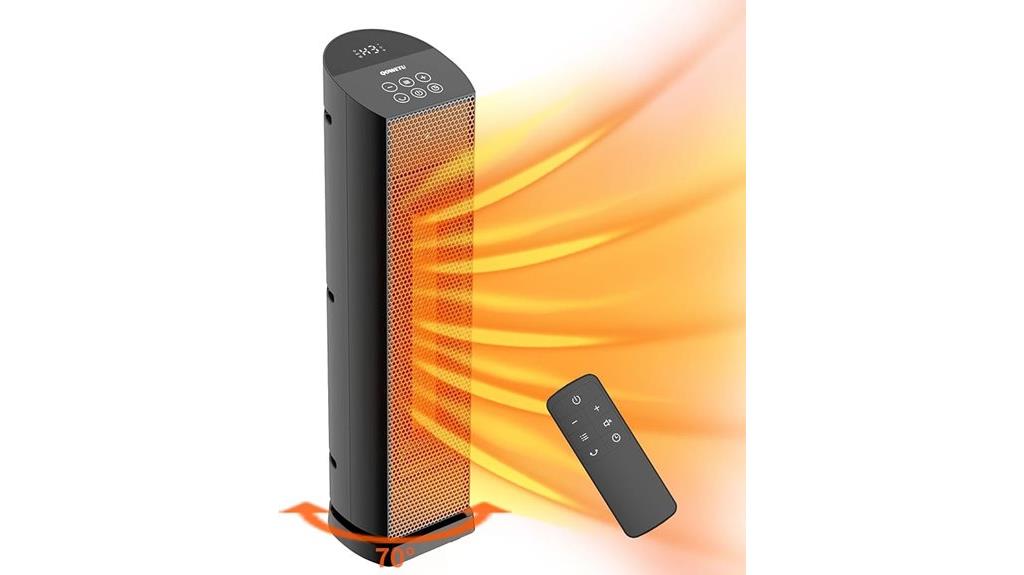 indoor space heater with remote