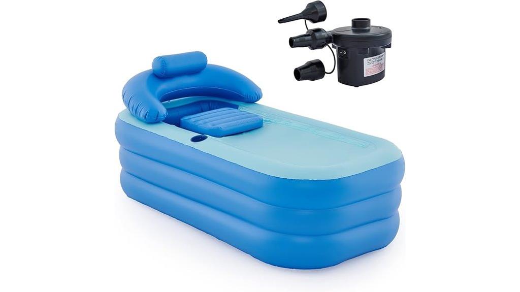 inflatable bathtub with pump