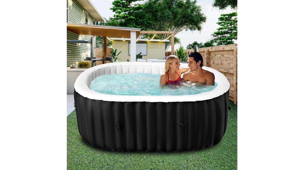 inflatable hot tub with side