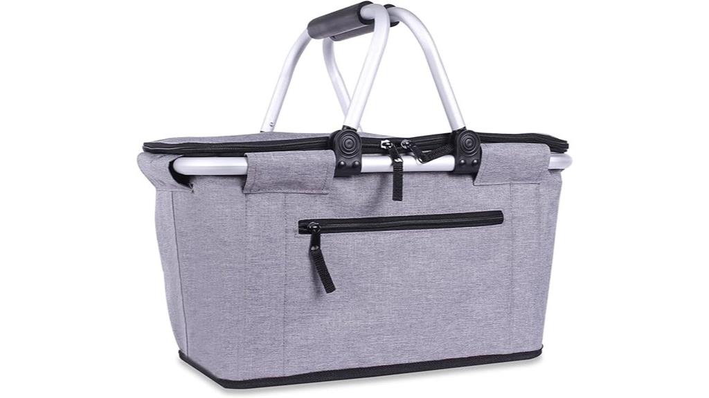 insulated portable picnic basket