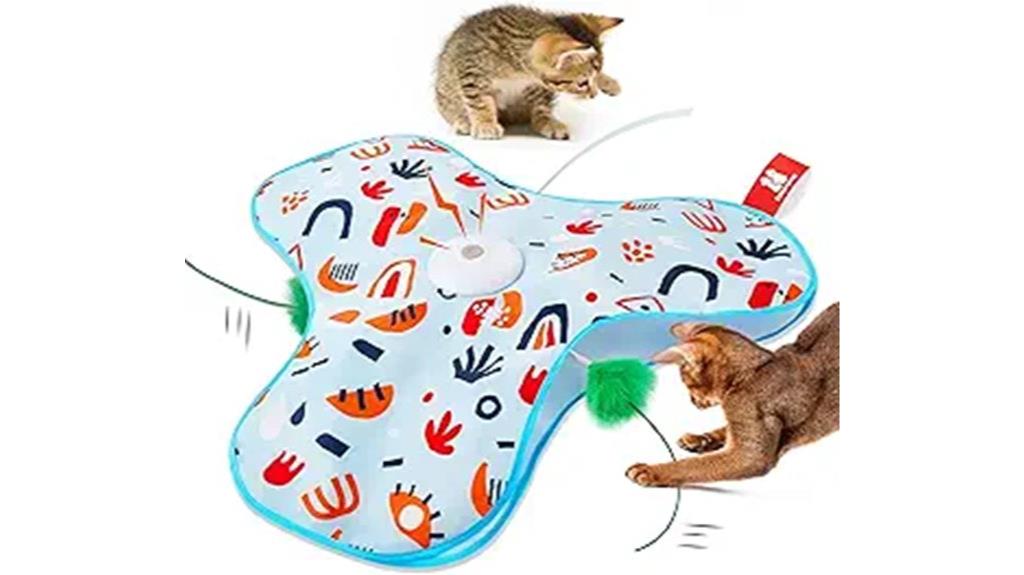 interactive feather squeaky toy