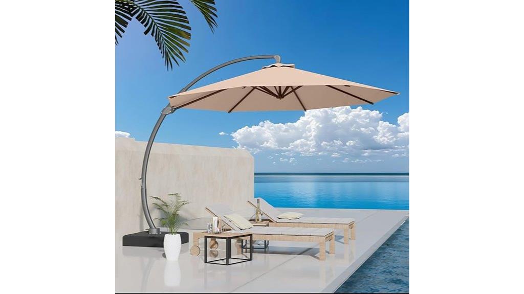 large 11ft cantilever umbrella