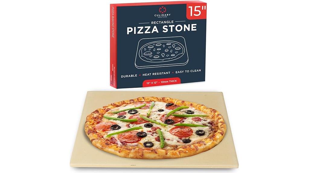 large 15x12 inch pizza stone