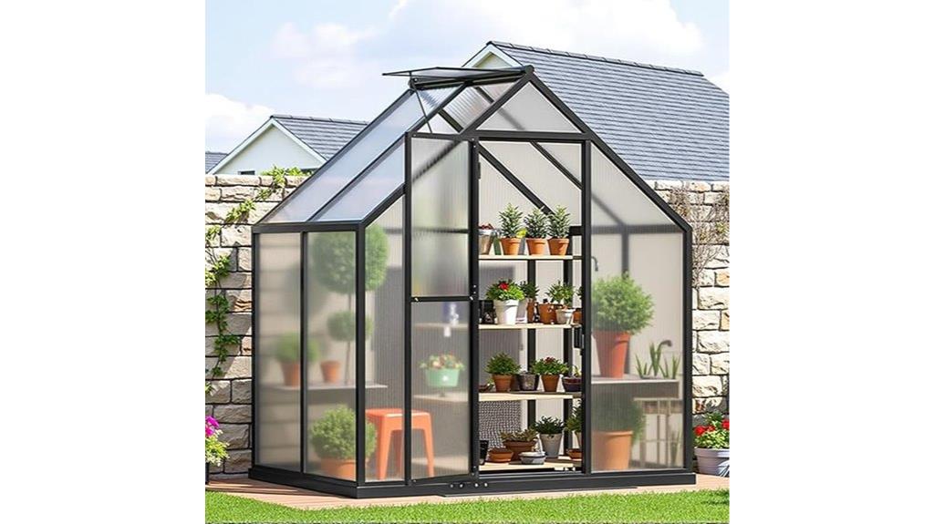large aluminum frame greenhouse