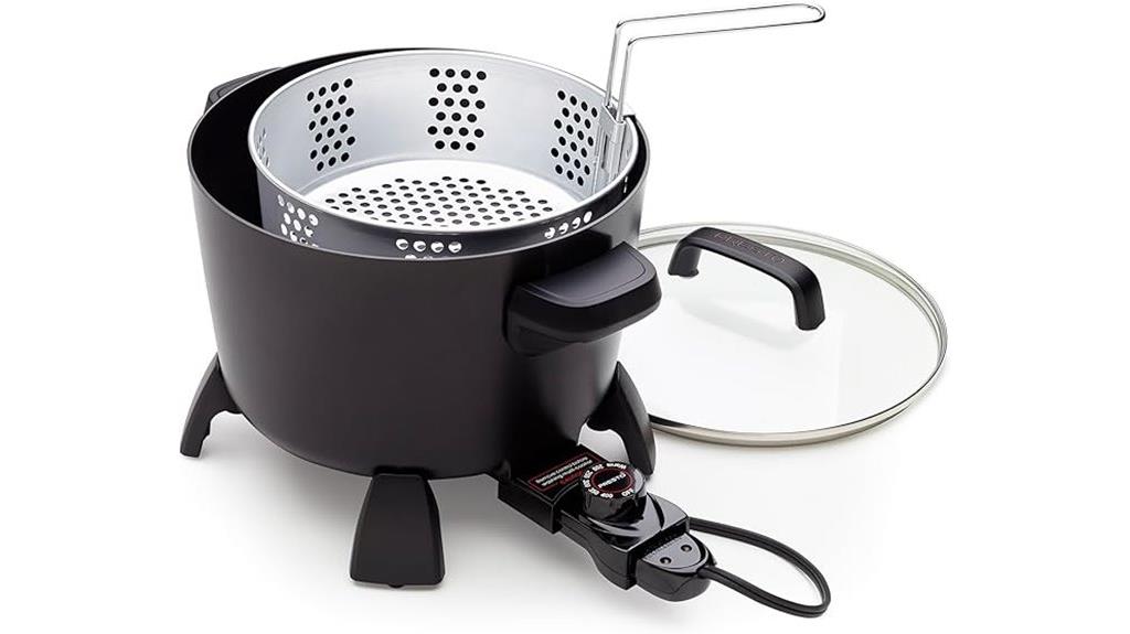 large black multi cooker kettle