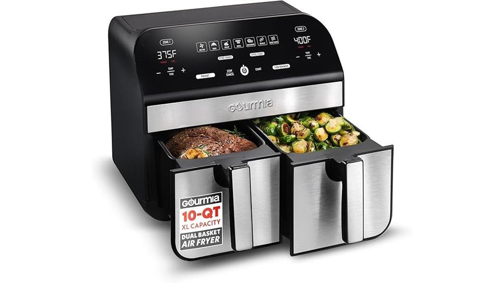 large capacity dual basket